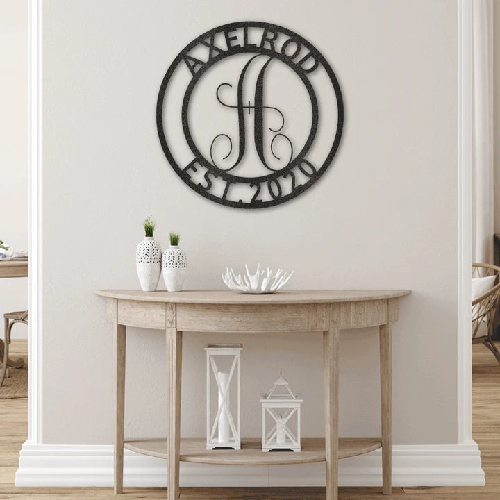 Family Name Steel Wall Art