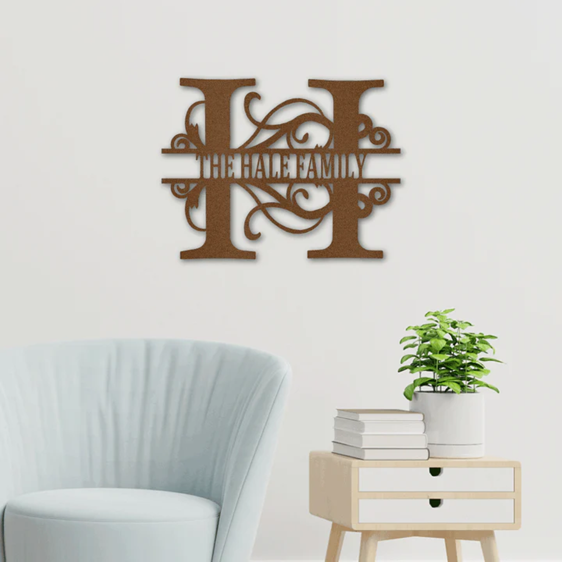 Split Letter Steel Wall Art
