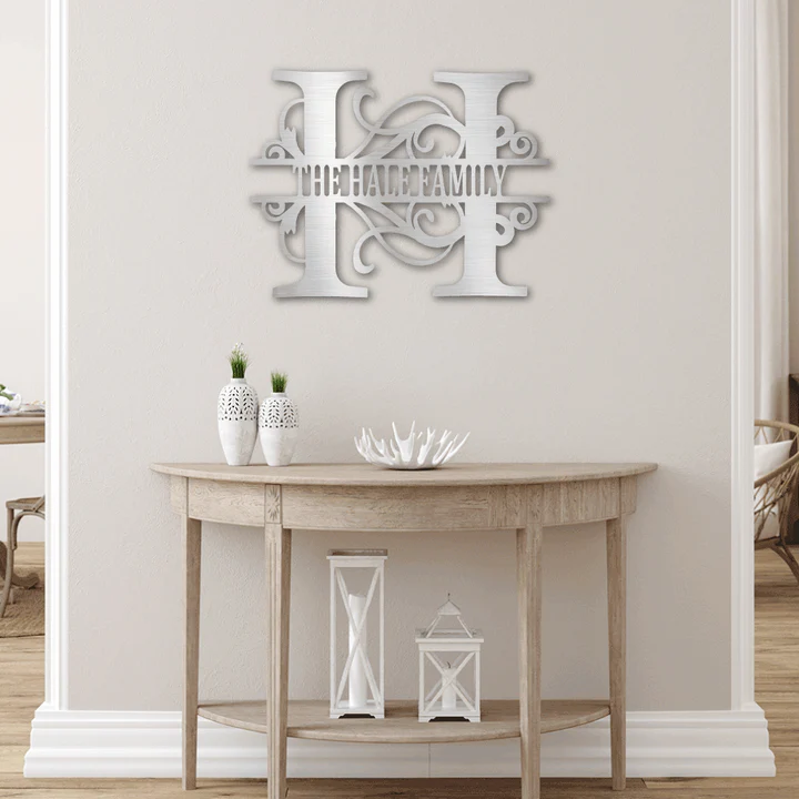 Split Letter Steel Wall Art