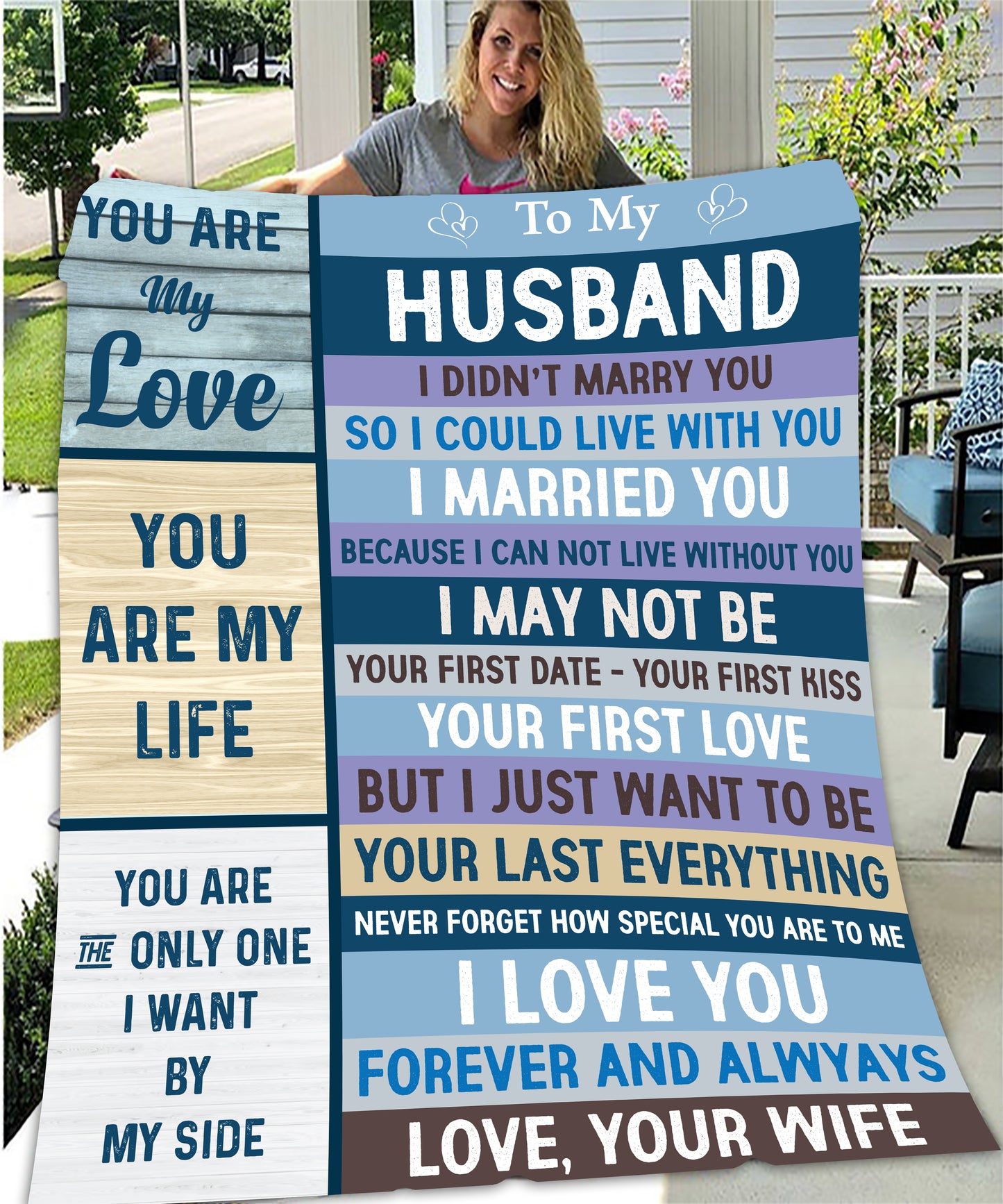 To My Husband Blanket 50 x 60