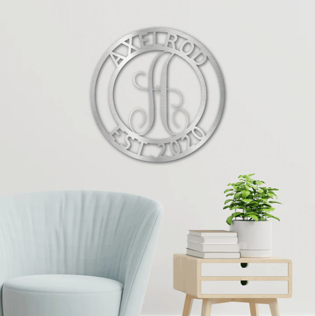 Family Name Steel Wall Art