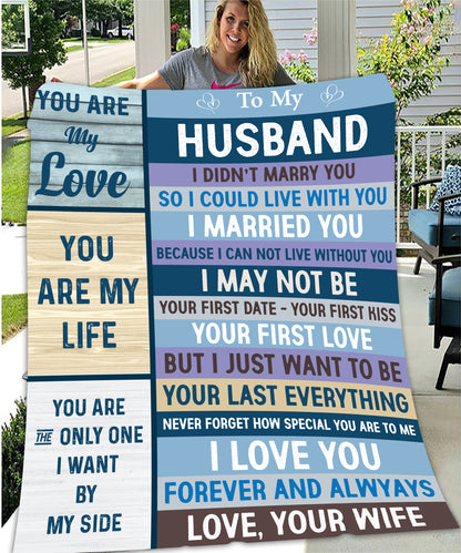 To My Husband Blanket  50 x 60